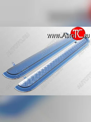 Пороги с площадкой 75х42 мм ТСС Тюнинг Chery Tiggo 5 (T21) дорестайлинг (2014-2017)