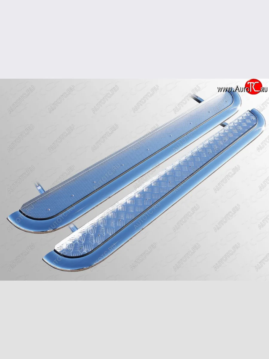 Пороги с площадкой 75х42 мм ТСС Тюнинг Chery Tiggo T11 рестайлинг (2013-2016) (нержавейка)  в Керчи Республика Крым