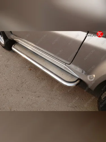 Пороги с площадкой 42,4 мм ТСС Тюнинг Suzuki Jimny JB23/JB43 2-ой рестайлинг (2012-2018)