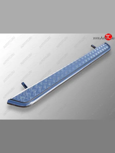 Пороги с площадкой 42,4 мм ТСС Тюнинг (серые) Geely Emgrand X7 2-ой рестайлинг (2019-2021)