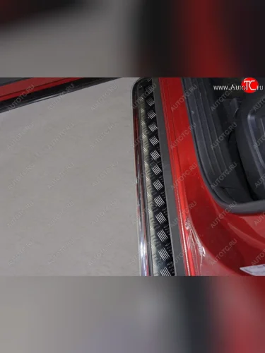 Пороги с площадкой 42,4 мм ТСС Тюнинг (серые) Mazda CX-9 TC дорестайлинг (2015-2025)