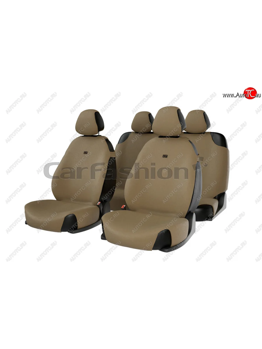 Универсальные чехлы сидений (майка, 7 предм., полиэстер) Bingo CARFASHION Skoda Octavia Tour A4 1U5 универсал дорестайлинг (1996-2000) (серые)  с доставкой в г. Керчь