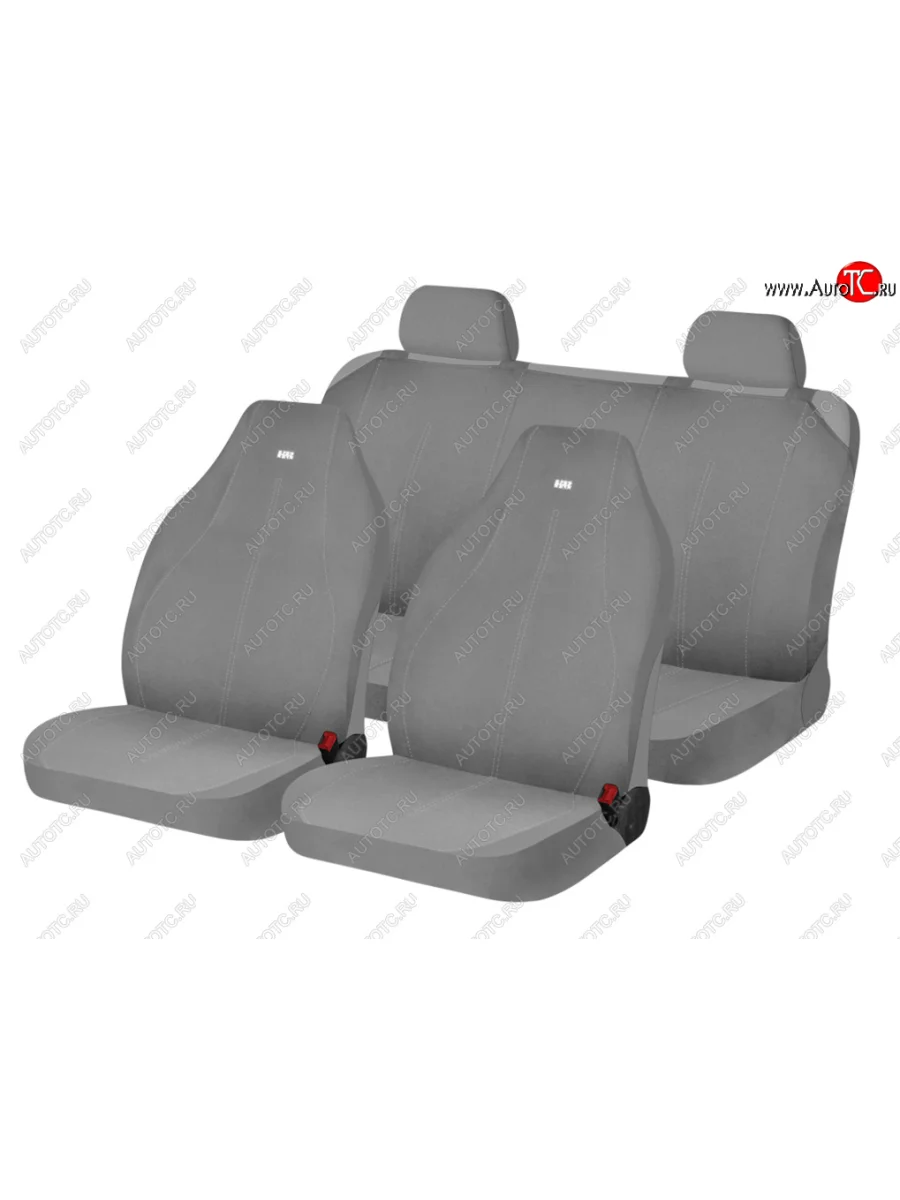 Универсальные чехлы сидений (майка, 5 предм., полиэстер) CARFASHION  Daihatsu Sirion (2005-2011) (Серые)  в Керчи Республика Крым