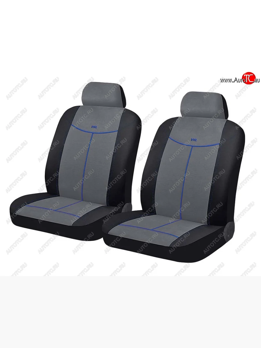 Универсальные чехлы сидений (майка, 4 предм., алькантара) Alcantara Front CARFASHION Haval F7x (2025) (черно-серый)  в Самаре Самарской области