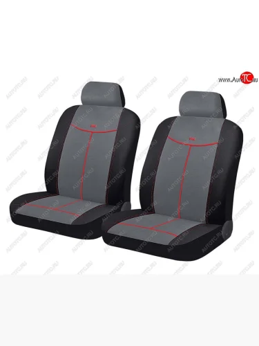 Универсальные чехлы сидений (майка, 4 предм., алькантара) Alcantara Front CARFASHION (черно-серые) Haval F7x (2025)