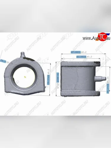 Втулка переднего стабилизатора SAT D=24.5 LH=RH Mitsubishi Lancer 9 CS универсал 1-ый рестайлинг (2003-2005)