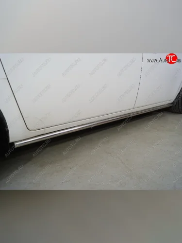 Защита порогов труба d42,4 мм ТСС Тюнинг (серые) Hyundai Staria US4 (2021-2022)