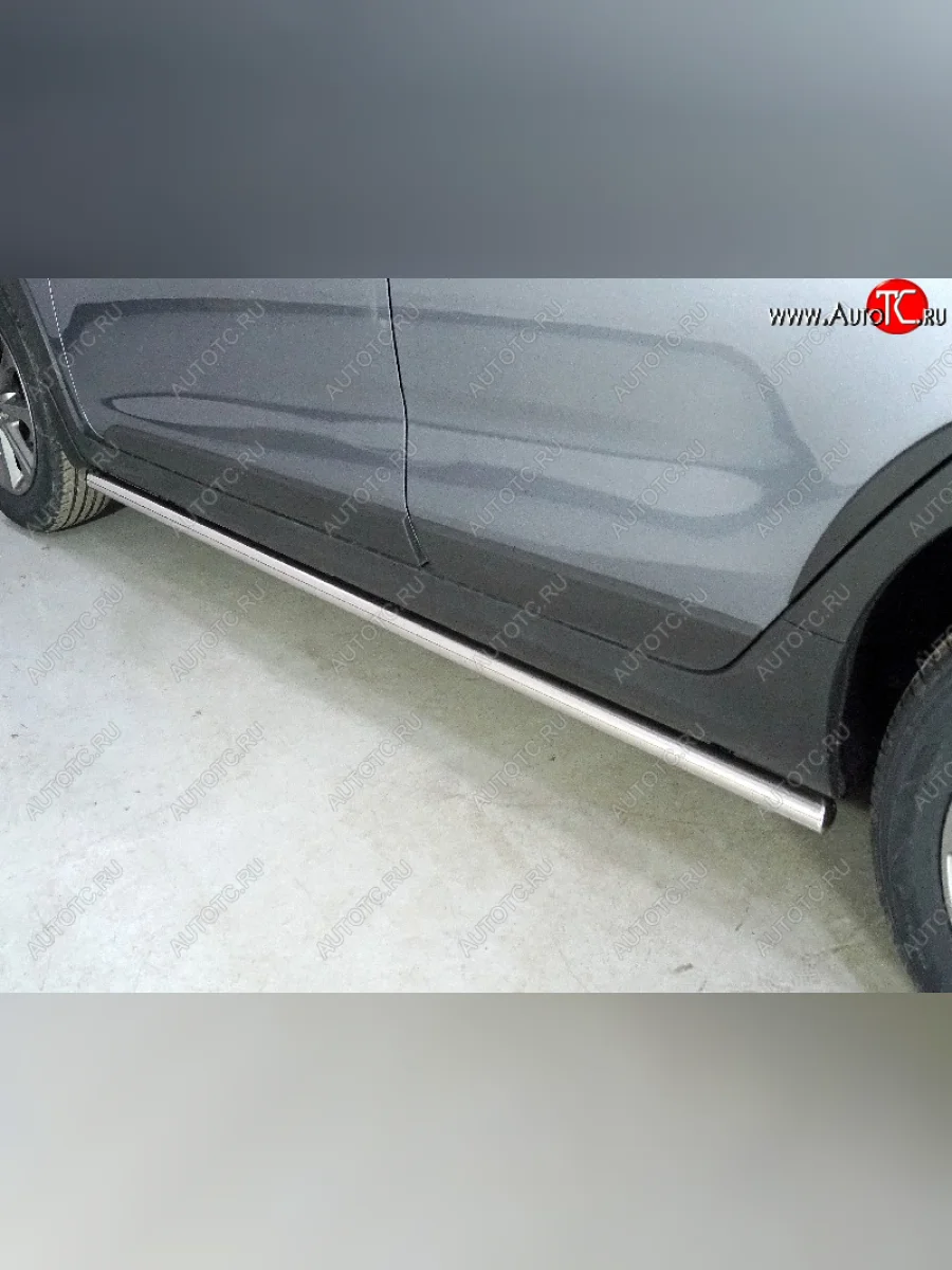 Защита порогов труба d42,4 мм ТСС Тюнинг KIA Rio X рестайлинг (2020-2025) (серые)  в Перми Пермском крае