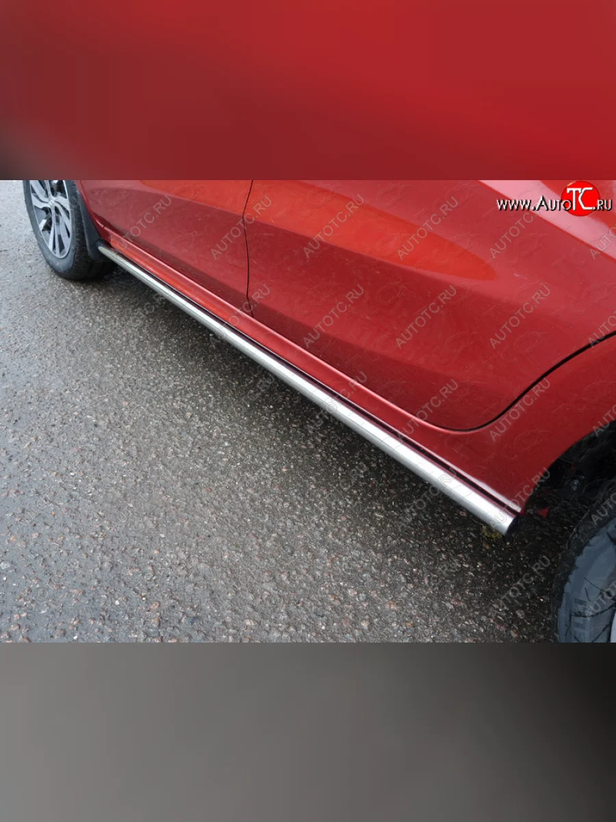 Защита порогов труба d42,4 мм ТСС Тюнинг Лада ВАЗ XRAY (2016-2022) (серые)  в Воронеже Воронежской области