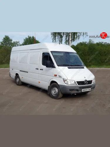 Защита порогов труба d42,4 мм ТСС Тюнинг (серые) Mercedes-Benz Sprinter W906 рестайлинг (2014-2018)