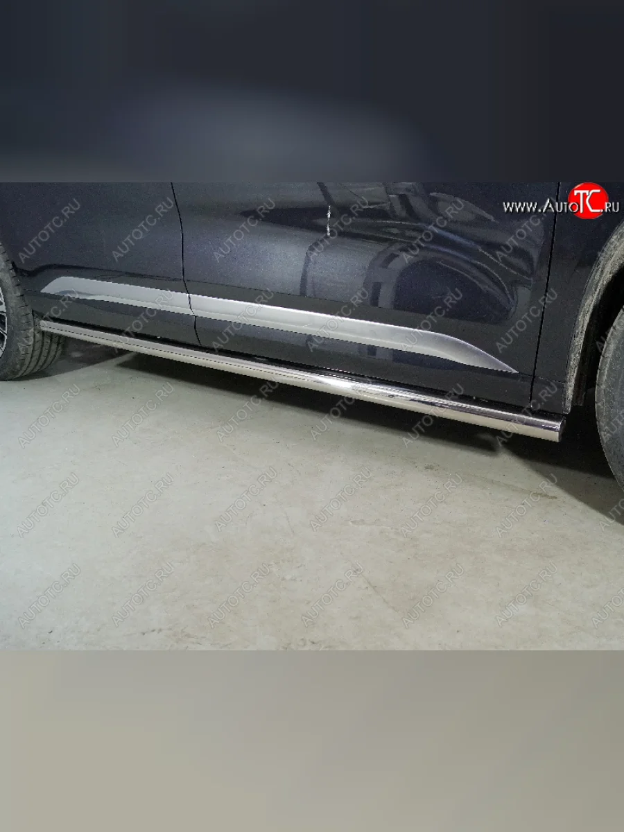 Защита порогов труба d60,3 мм ТСС Тюнинг EXEED VX дорестайлинг (2020-2023) (серые)  в Воронеже Воронежской области