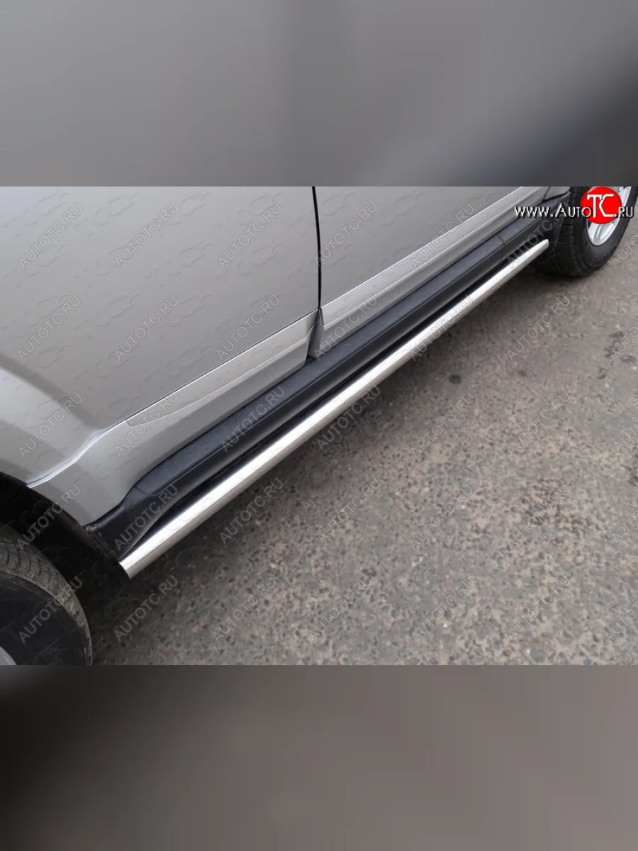 Защита порогов труба d60,3 мм ТСС Тюнинг Great Wall Hover H3  рестайлинг (2014-2016) (серые)  с доставкой в г. Керчь