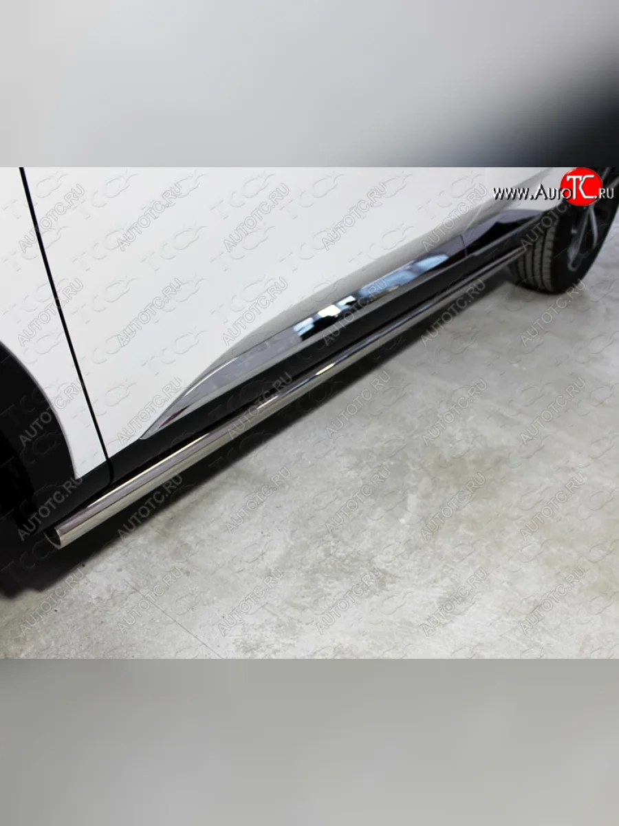 Защита порогов труба d60,3 мм ТСС Тюнинг Haval F7  дорестайлинг (2018-2022) (серые)  с доставкой в г. Пермь