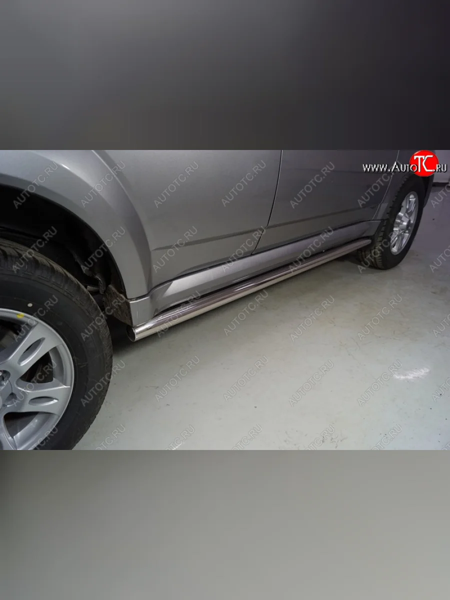 Защита порогов труба d60,3 мм ТСС Тюнинг Haval H5 рестайлинг (2020-2023) (серые)  с доставкой в г. Керчь