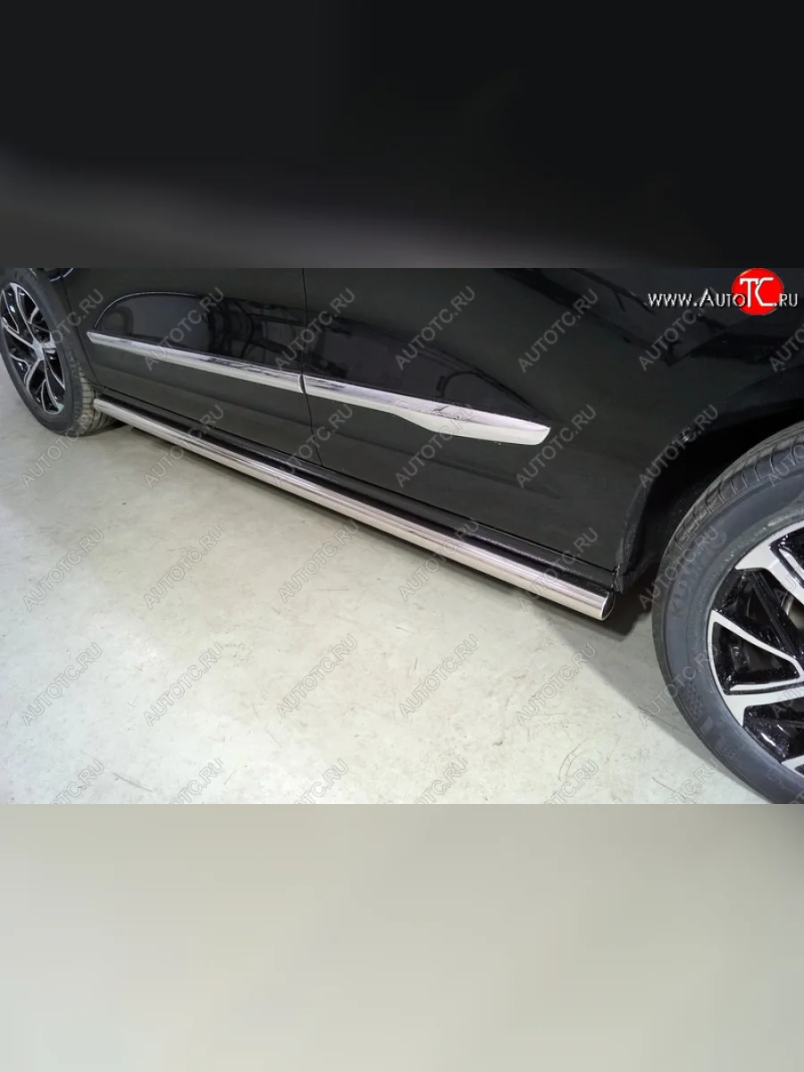 Защита порогов труба d60,3 мм ТСС Тюнинг Haval Jolion дорестайлинг (2020-2024) (серые)  в Самаре Самарской области