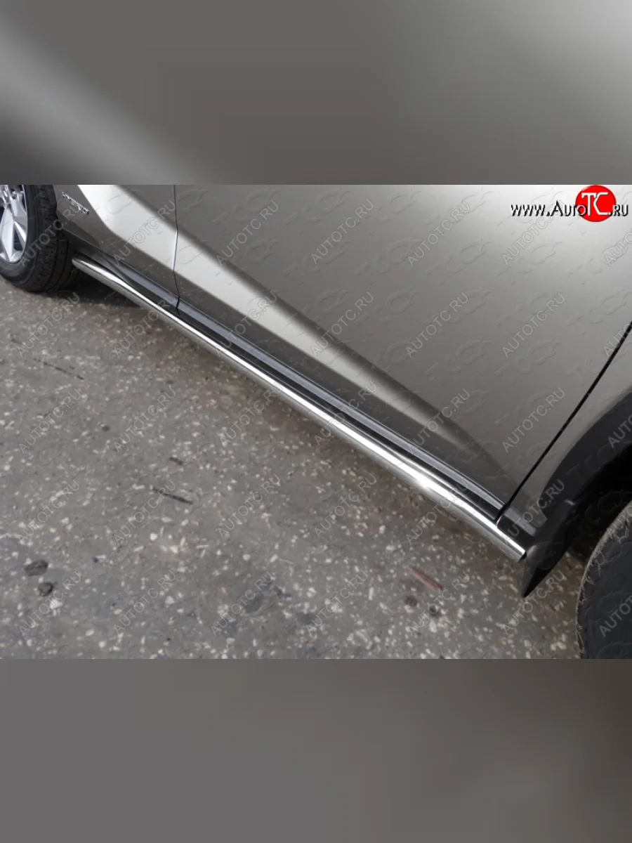 Защита порогов труба d60,3 мм ТСС Тюнинг Lexus NX200 Z10 дорестайлинг (2014-2017) (серые)  в Керчи Республика Крым