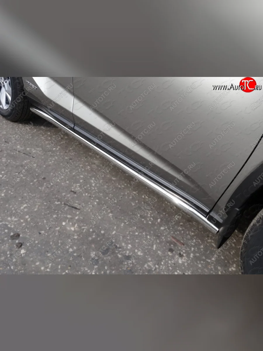 Защита порогов труба d60,3 мм ТСС Тюнинг Lexus NX300h Z10 дорестайлинг (2014-2017) (серые)  в Керчи Республика Крым