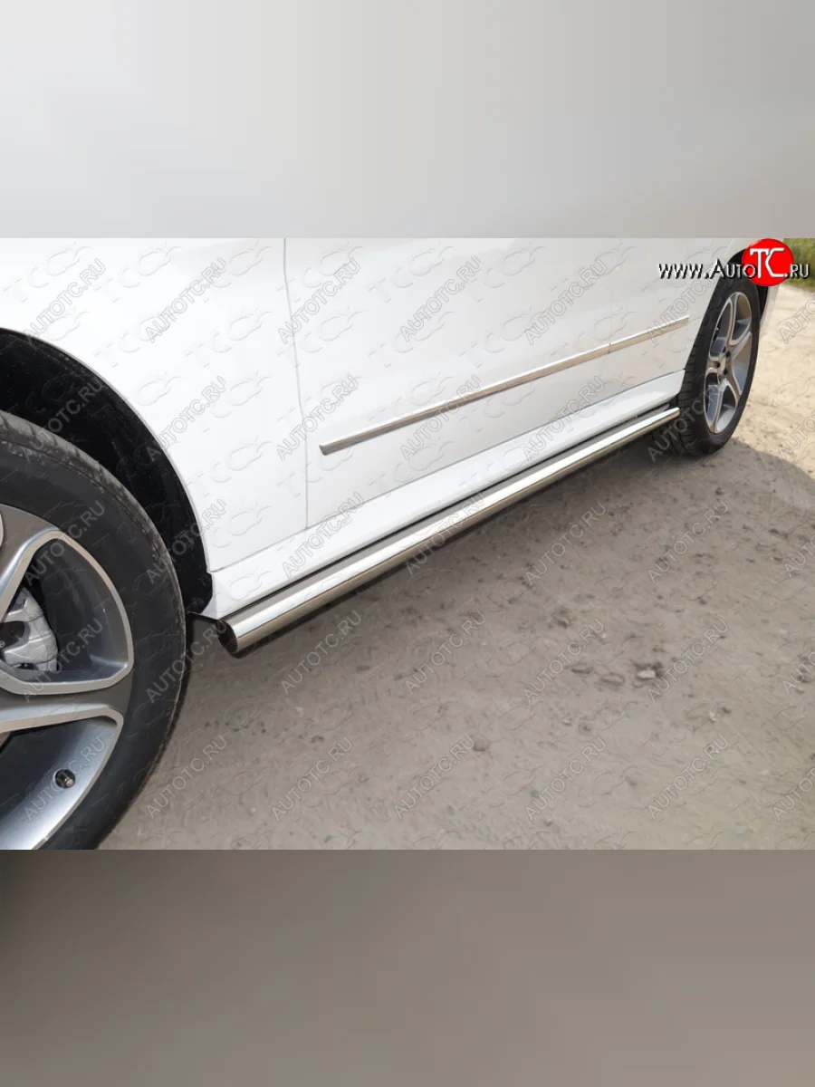 Защита порогов труба d60,3 мм ТСС Тюнинг  Mercedes-Benz GLK class (2012-2015) X204 (серые)  в Воронеже Воронежской области