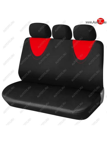Универсальные чехлы сидений (майка, 9 предм., полиэстер) AIRLINE (черно-красные) Renault Kaptur дорестайлинг (2016-2020)