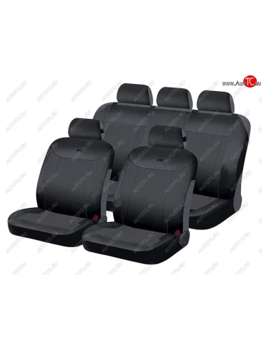Универсальные чехлы сидений (майка, 11 предм., полиэстер) Solo CARFASHION (черно-серые) Mitsubishi Lancer 10 CY седан дорестайлинг (2007-2010)
