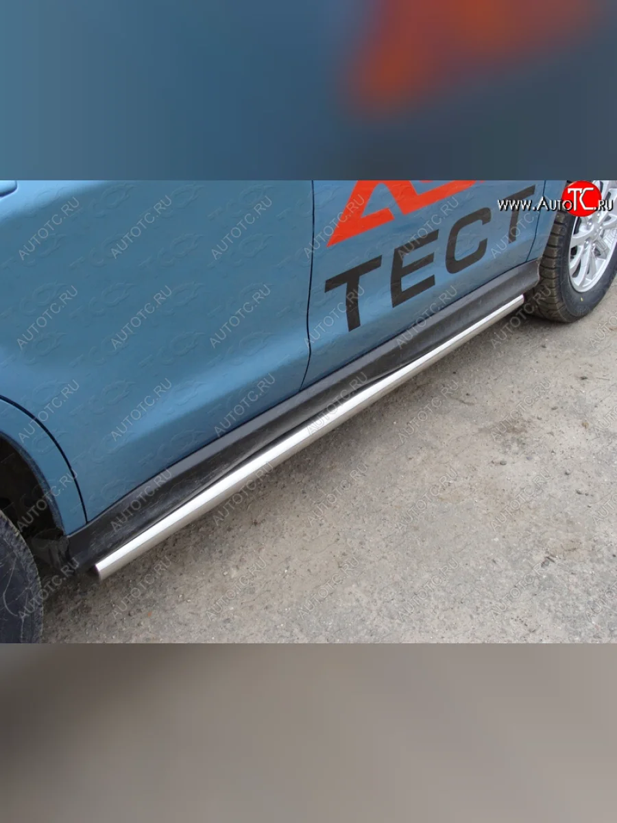 Защита порогов труба d60,3 мм ТСС Тюнинг Mitsubishi ASX 1-ый рестайлинг (2013-2016) (серые)  в Самаре Самарской области