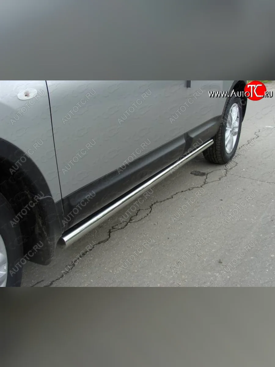 Защита порогов труба d60,3 мм ТСС Тюнинг Nissan Terrano D10 дорестайлинг (2013-2016) (серые)  в Воронеже Воронежской области