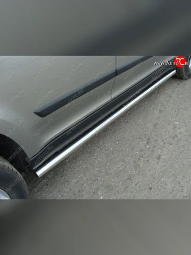 Защита порогов труба d60,3 мм ТСС Тюнинг (серые) Skoda Yeti (2013-2018)