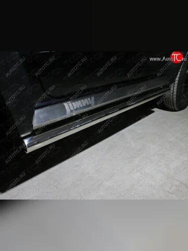 Защита порогов труба d60,3 мм ТСС Тюнинг (серые) Suzuki Jimny JB64 (2018-2025)