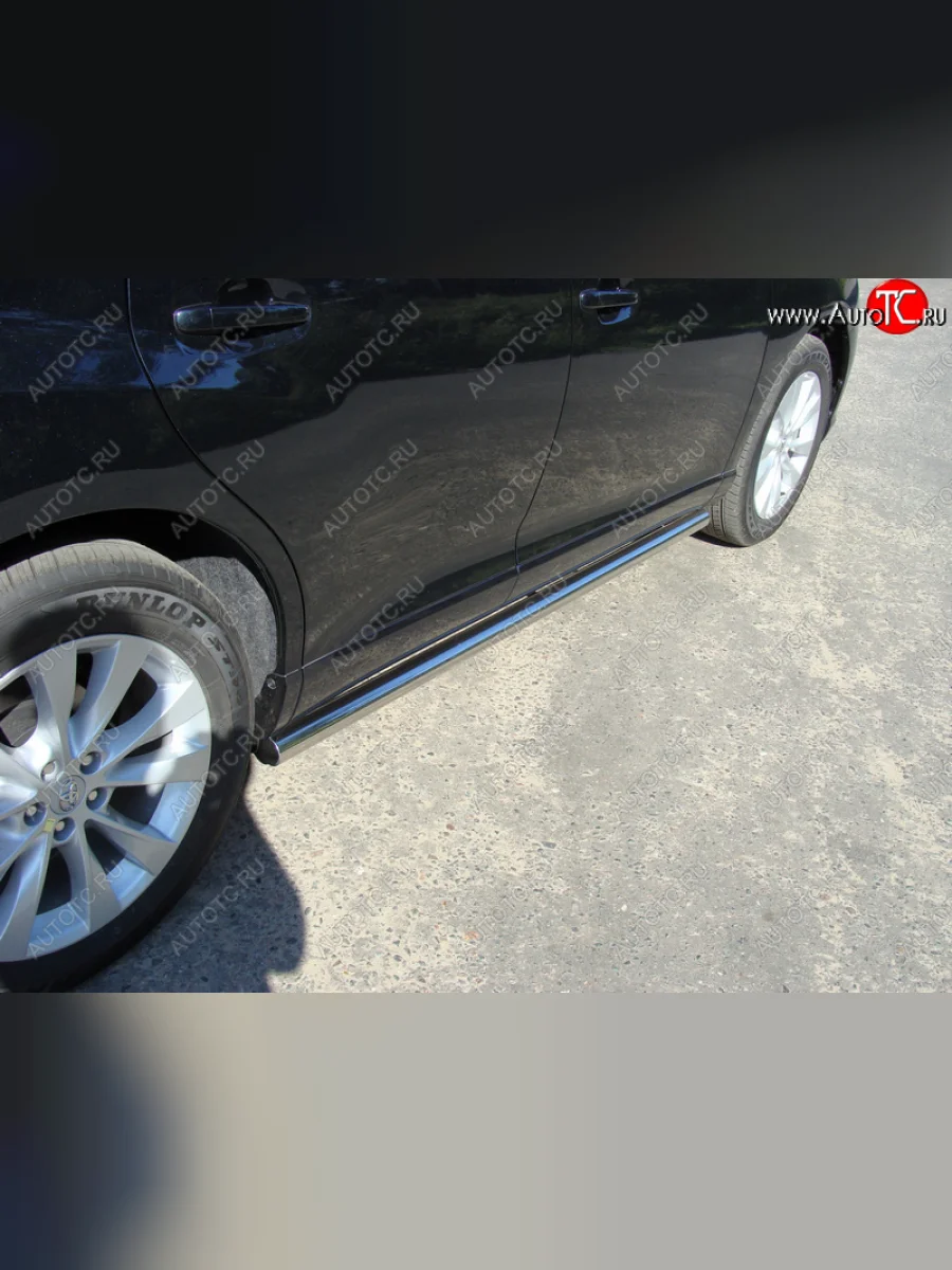 Защита порогов труба d60,3 мм ТСС Тюнинг Toyota Venza GV10 рестайлинг (2012-2016) (серые)  в Керчи Республика Крым