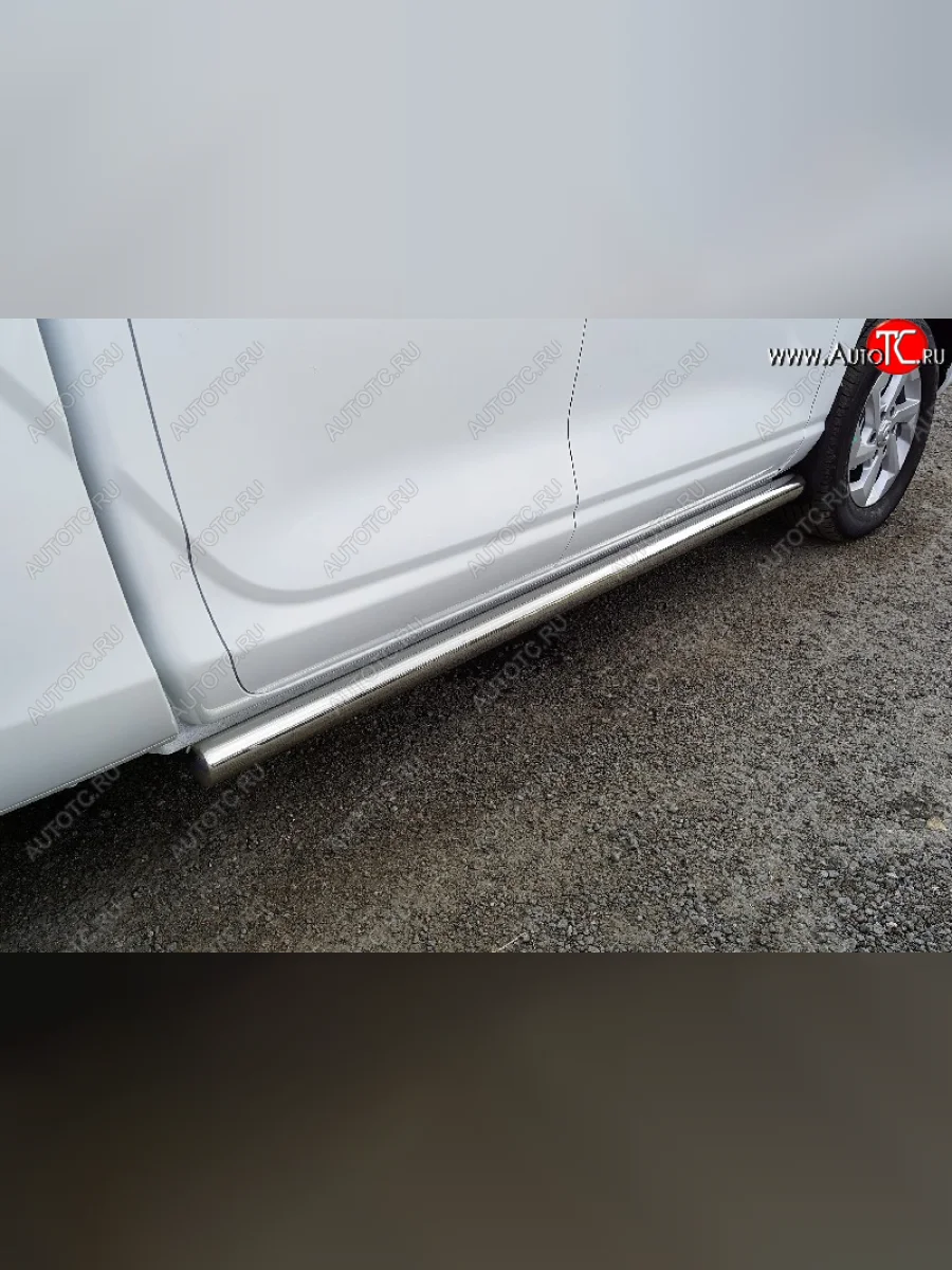Защита порогов труба d60,3 мм ТСС Тюнинг Great Wall Poer KingKong пикап (2021-2025) (серые)  в Воронеже Воронежской области