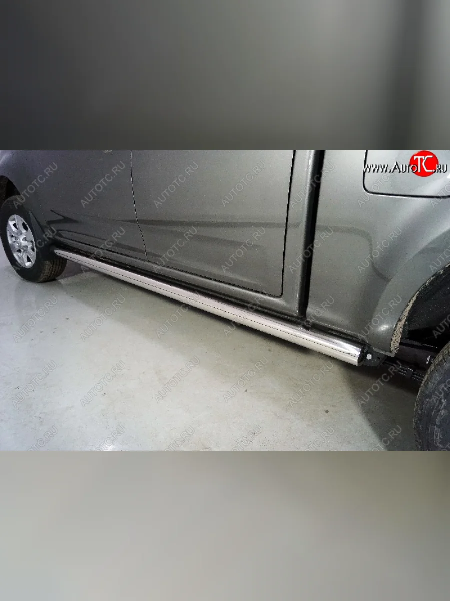 Защита порогов труба d60,3 мм ТСС Тюнинг Great Wall Wingle 7 пикап (2018-2023) (серые)  в Керчи Республика Крым
