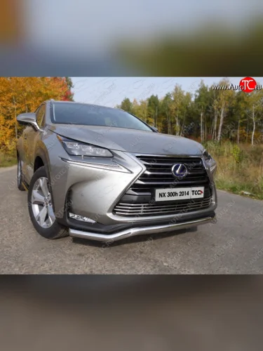 Защита переднего бампера кенгурин 60,3 мм кроме F-Sport ТСС Тюнинг (нержавейка) Lexus NX300h  Z10 (2014-2017) дорестайлинг