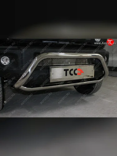 Защита переднего бампера кенгурин 60,3*75 мм ТСС Тюнинг (нержавейка) Suzuki Jimny Sierra  JB74 (2018-2025) 3 дв.