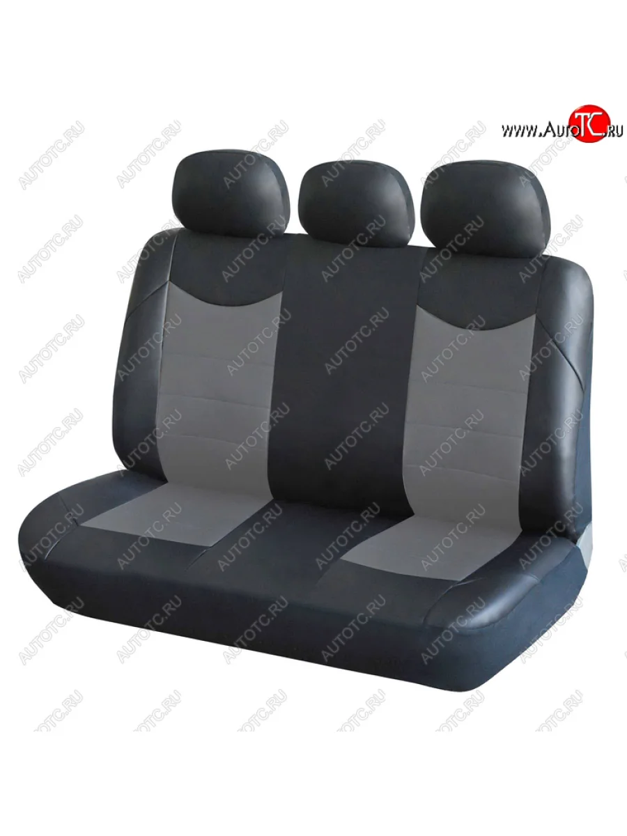 Универсальные чехлы сидений (майка, 11 предм., экокожа) Consul AIRLINE Toyota Land Cruiser Prado J120 (2002-2009) (черно-серые)  в Самаре Самарской области