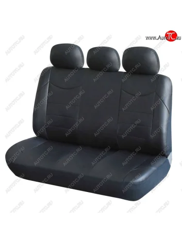 Универсальные чехлы сидений (майка, 11 предм., экокожа) Consul AIRLINE (черный) Honda StepWagon RG минивэн дорестайлинг (2005-2007)