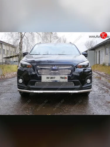 Защита переднего бампера нижняя с ДХО 60,3 мм ТСС Тюнинг (нержавейка) Subaru XV  GT/G24 (2017-2021) дорестайлинг