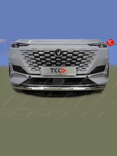 Защита переднего бампера нижняя с ДХО 60,3 мм ТСС Тюнинг (нержавейка) Changan UNI-K (2020-2025)