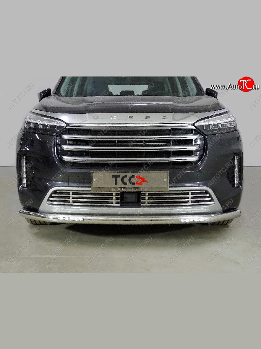 Защита переднего бампера нижняя с ДХО 60,3 мм ТСС Тюнинг EXEED VX дорестайлинг (2020-2023) (нержавейка)  в Самаре Самарской области