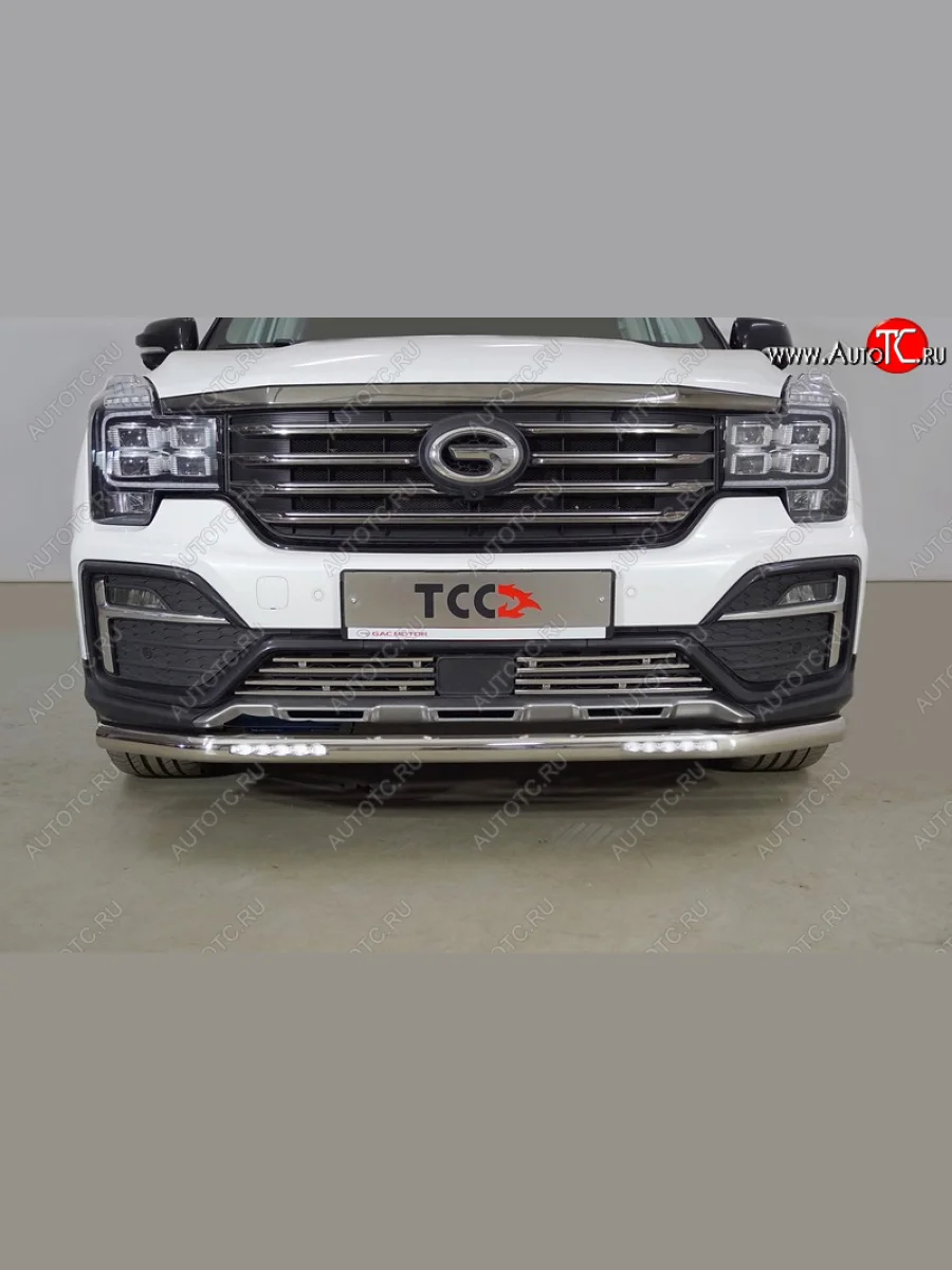 Защита переднего бампера нижняя с ДХО 60,3 мм ТСС Тюнинг  GAC GS8 (2016-2023) (нержавейка)  в Воронеже Воронежской области