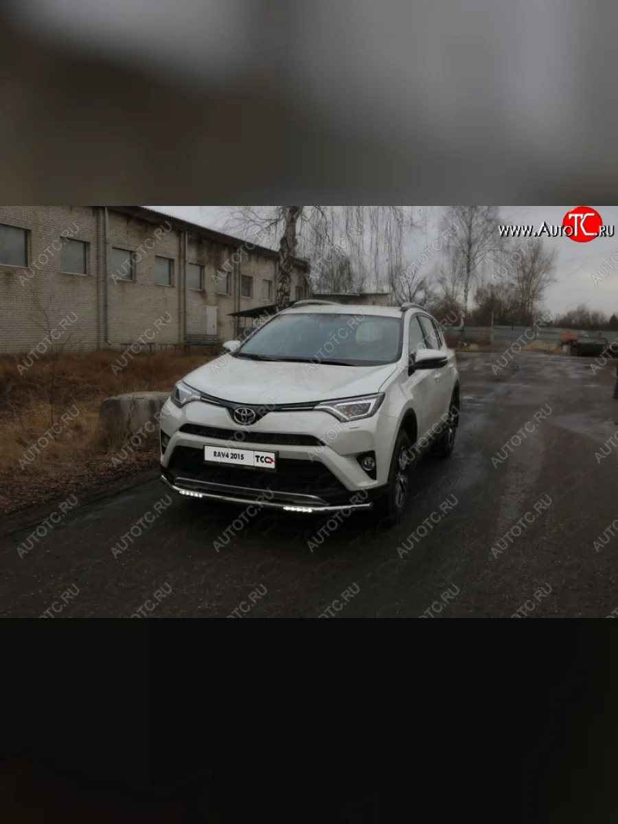 Защита переднего бампера нижняя с ДХО 60,3 мм ТСС Тюнинг Toyota RAV4 XA40 5 дв. рестайлинг (2015-2019) (нержавейка)  в Перми Пермском крае