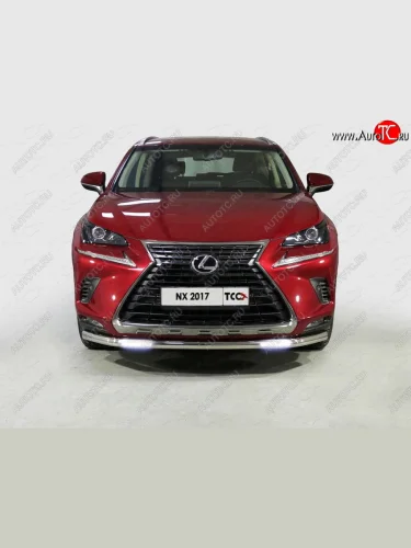 Защита переднего бампера нижняя с ДХО 60,3 мм ТСС Тюнинг (нержавейка) Lexus NX200 Z10 рестайлинг (2017-2021)