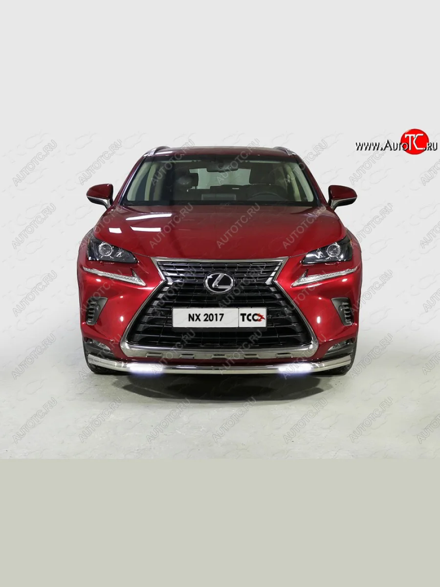 Защита переднего бампера нижняя с ДХО 60,3 мм ТСС Тюнинг Lexus NX200 Z10 рестайлинг (2017-2021) (нержавейка)  в Керчи Республика Крым