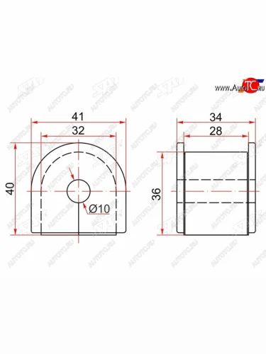 Втулка стабилизатора заднего LH=RH SAT Honda HR-V ( GH1,GH2,  GH3, GH4,  GH1, GH2) (1998-2005) дорестайлинг 3 дв., дорестайлинг 5 дв., рестайлинг 3 дв., рестайлинг 5 дв.