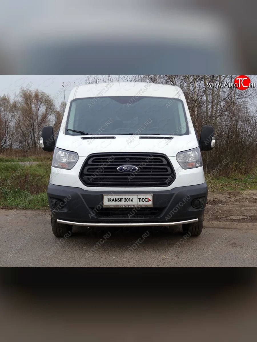 Защита переднего бампера нижняя 42,4 мм ТСС Тюнинг Ford Transit Connect (2013-2018) (нержавейка)  с доставкой в г. Керчь