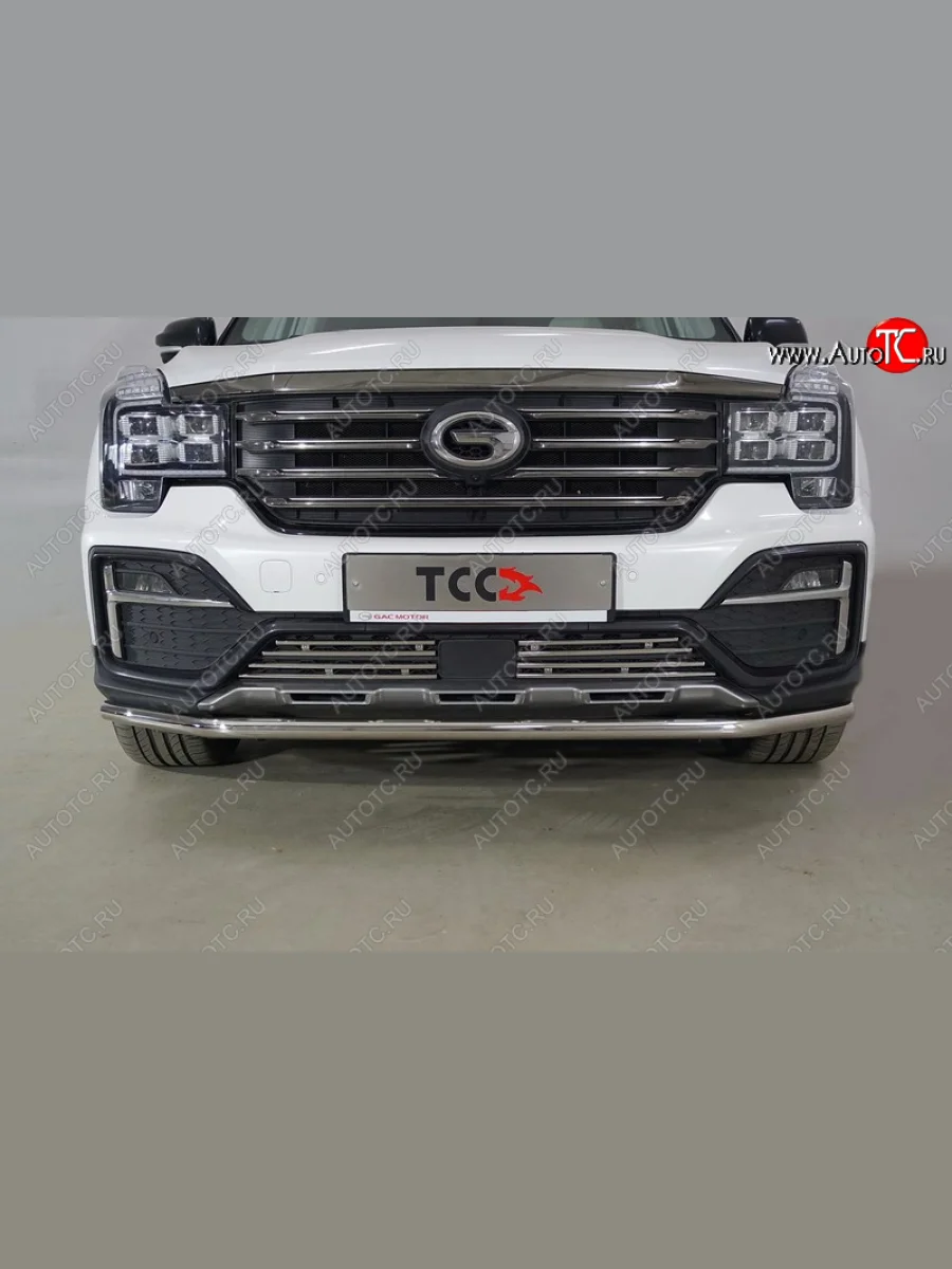 Защита переднего бампера нижняя 42,4 мм ТСС Тюнинг GAC GS8 (2016-2023) (нержавейка)  с доставкой в г. Керчь