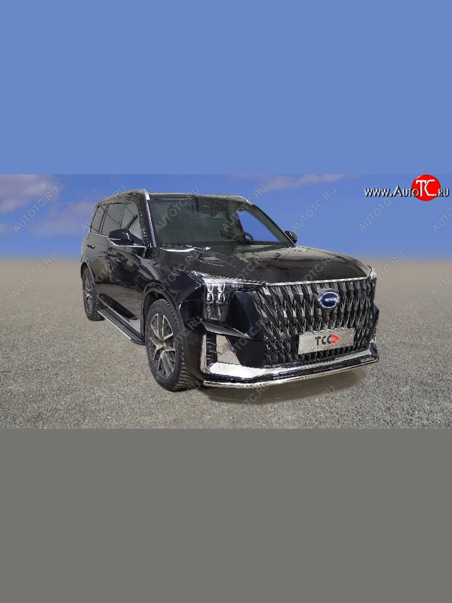 Защита переднего бампера нижняя 42,4 мм ТСС Тюнинг GAC GS8 (2016-2023) (нержавейка)  с доставкой в г. Керчь