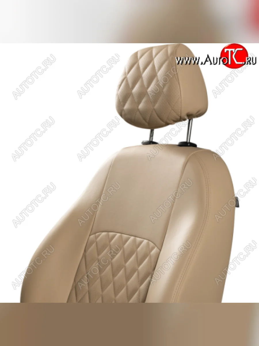  Комплект чехлов для сидений (РЗС 40/20/40 +отд.бок, 2П Илана+Орегон) ТУРИН Lord Autofashion BMW X1 E84 (2009-2015) (бежевый, вставка бежевая, строчка бежевая)  в Керчи Республика Крым