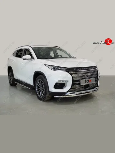 Защита переднего бампера нижняя d42,4 мм ТСС Тюнинг (нержавейка) EXEED TXL (2021-2025) 1-ый рестайлинг