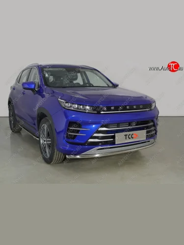 Защита переднего бампера нижняя d42,4 мм ТСС Тюнинг (нержавейка) EXEED LX (2021-2025) 1-ый рестайлинг