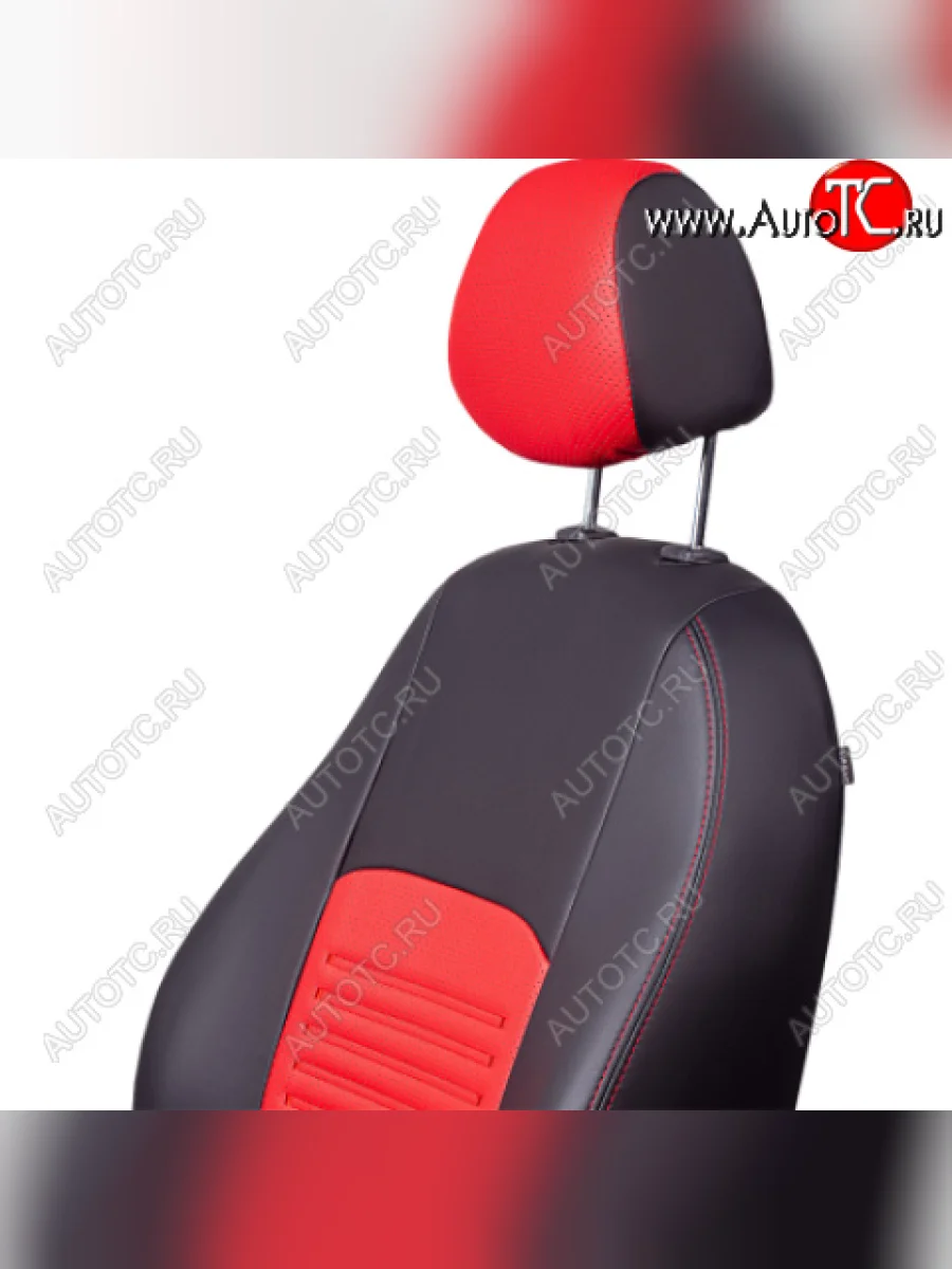Комплект чехлов для сидений (РЗСиС 40/60, 2П Илана+Орегон) ТУРИН Lord Autofashion Chery Amulet (Corda) A15 лифтбэк (2003-2010) (черный , вставка красная, строчка красная)  в Самаре Самарской области